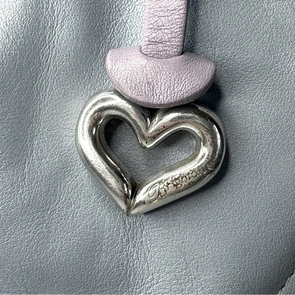 Brighton Leather Heart Small Tote Bag C740004 Cornflower Blue - Picture 10 of 15
